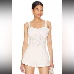 LPA Ella Eyelet Top in coconut milk
